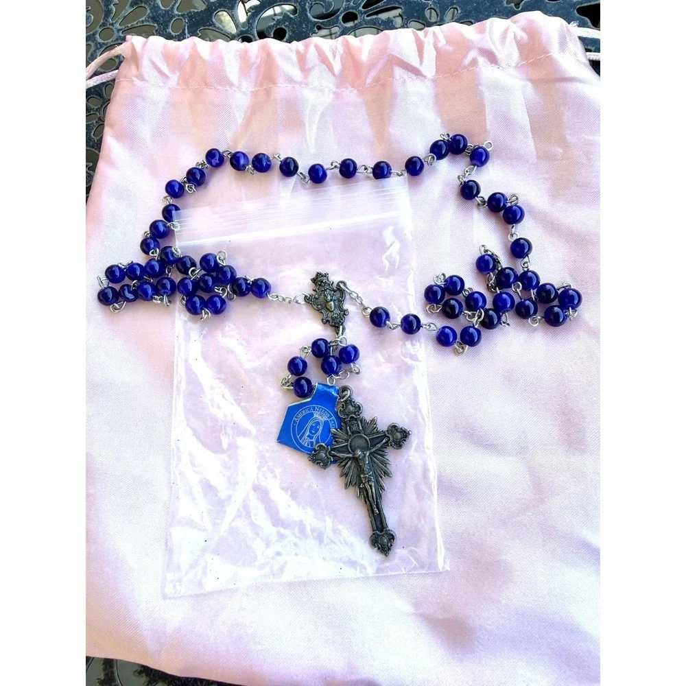 America Needs Fatima Rosary Crucifix Italian 100th Anniversary 1917-2017 NWT